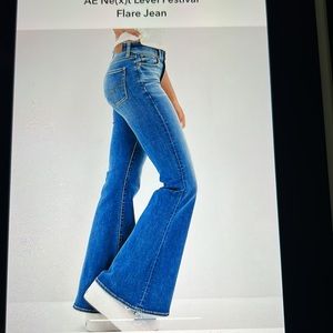 AE NE(X) LEVEL FESTIVAL FLARE JEAN. PERFECT FESTIVAL JEAN W/WIDEST FLARE FIT🩵💛